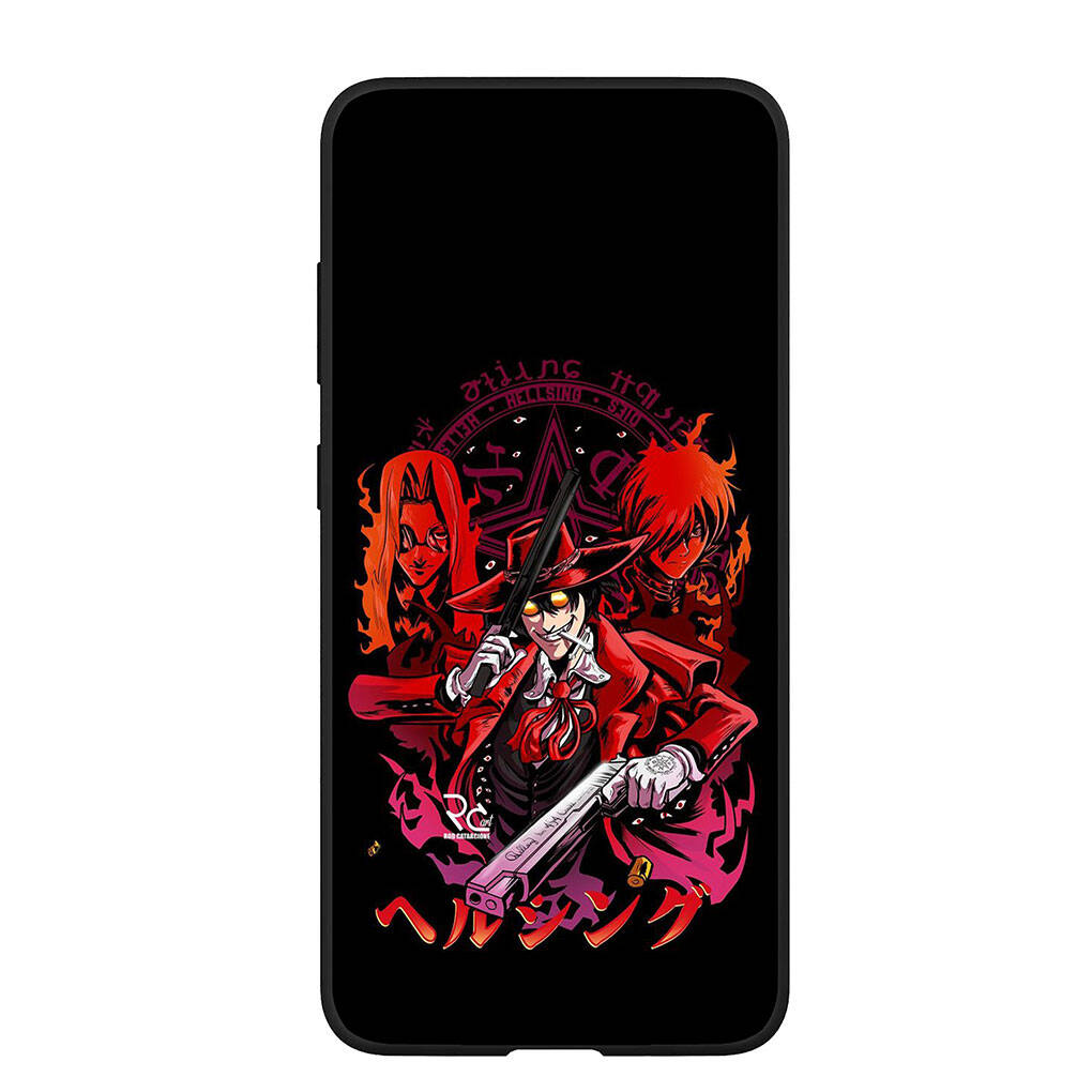 Phone Case for iPhone 17 16 15 Plus XR 16E Huawei P30 P20 Lite Redmi Note 14 12 11 13 Pro Max OPPO A60 A80 A40 A18 A38 Cartoon Hellsing Alucard Cover