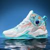 Basketball Shoes Boys Sneakers Air Cushion Shock Absorption Lightweight Medium Help Foot Protection Teenagers Medium Shoes High Top Shoes