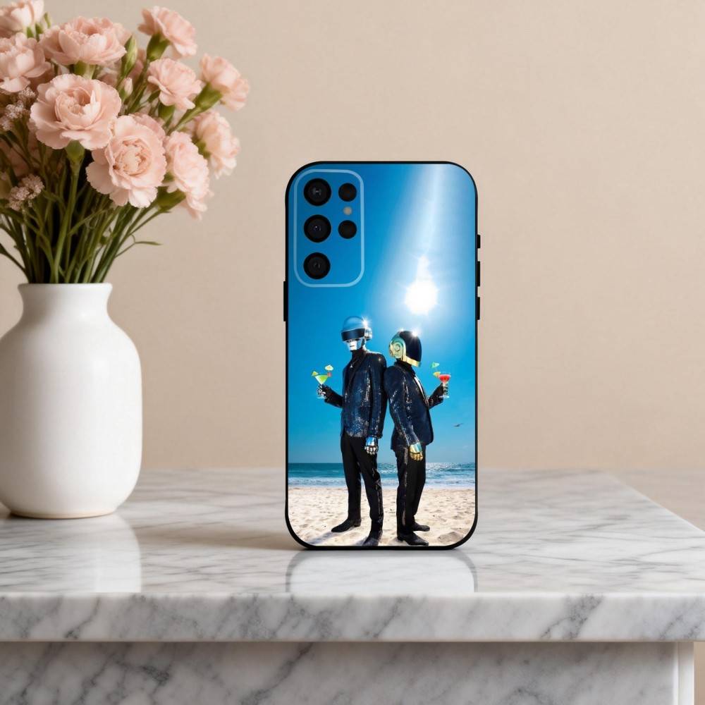 D-Daft-T P-Punk-K Phone Case For Samsung S25,24,23,22,30,21,10,9,Ultra,Plus,Lite,FE,4,5 G Soft Black Case