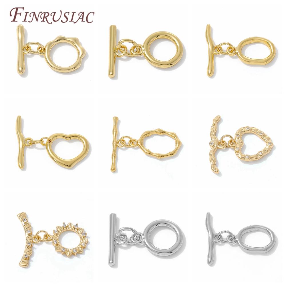18K Gold Plated Toggle Clasp For Jewelry,Bracelets Locks,OT Clasp For Jewellery,Necklace Clasps Connectors,DIY Accessories