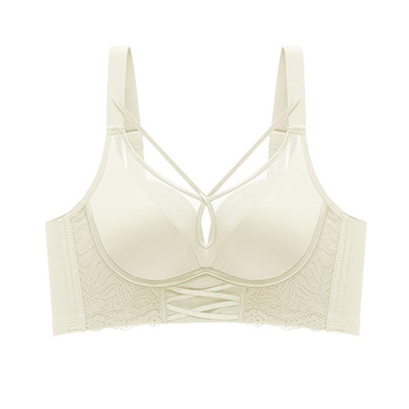 Trace Noblewoman Latex Bra Women's Non-steel Ring French Satin Lace Sexy Bra