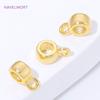 5/10Pcs Brass Pendant Bail Connectors 18K Gold Plated Spacer Beads Bail For Jewelry Making,DIY Necklace Making Accessories