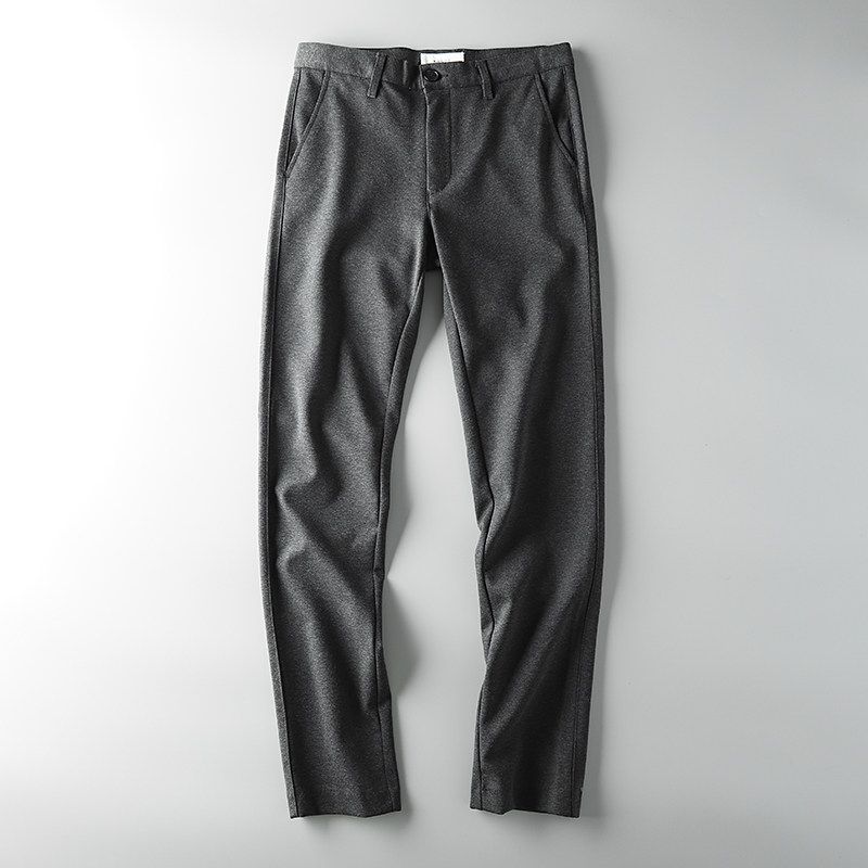 Label Cutting Cattle Goods Handsome Silm Tapered Casual Pants Dark Gray X S