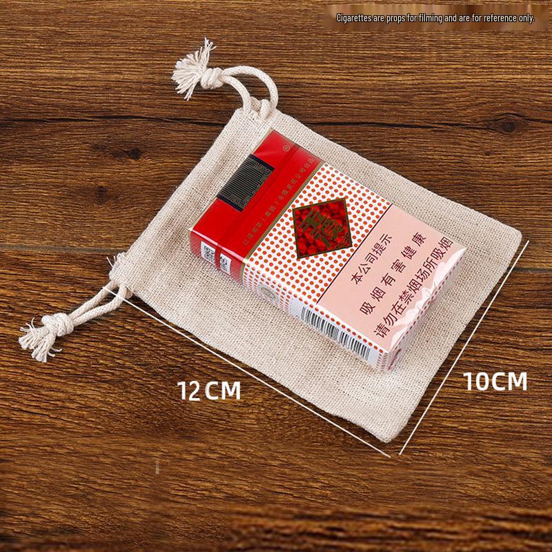 Cotton Drawstring Bag with Printed Logo for Rice Storage