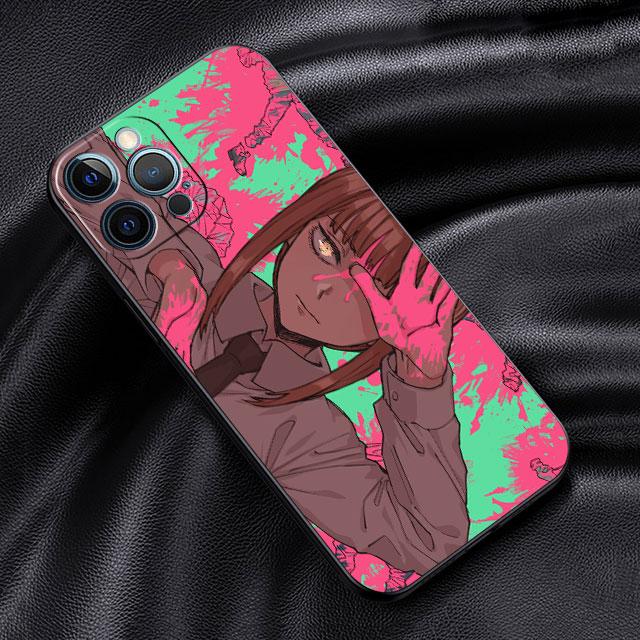 Soft Case For Apple iPhone 11 13 Pro Max 14 12 Mini 7 8 Plus X XS XR SE 2020 6 6S 5 5S Phone Cover Funda Chainsaw Man Makima Sac