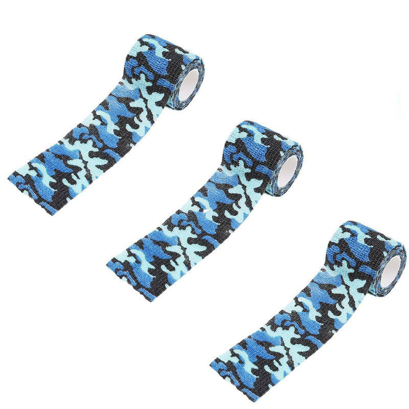 1PC/3PCS Outdoor Camouflage Tape Wrap Self-Adhesive Telescopic Multifunctional Non-Woven Stretch Bandage Tape Accessories For Camping Hunting