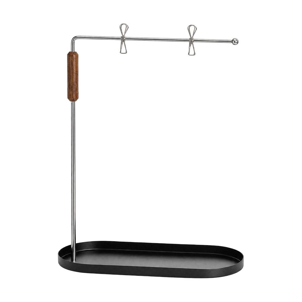 Menu Display Stand with Tray Freestanding Photo Rack Metal Clips