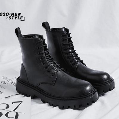 Fashion Classic Men's High Top Ankle Boots Designer Brand Comfortable Thick Bottom Casual Shoes Man Leather Boots Motorcycle Boots Botas