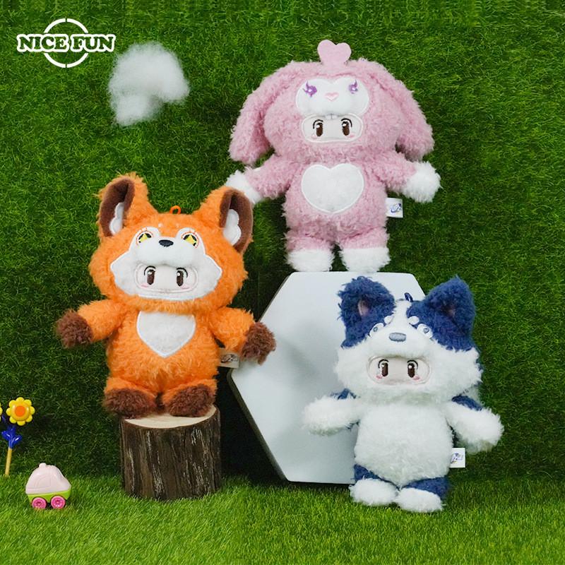 Fun And Colorful Plush Pendant Red Fox Husky And Cute Duck For Backpacks