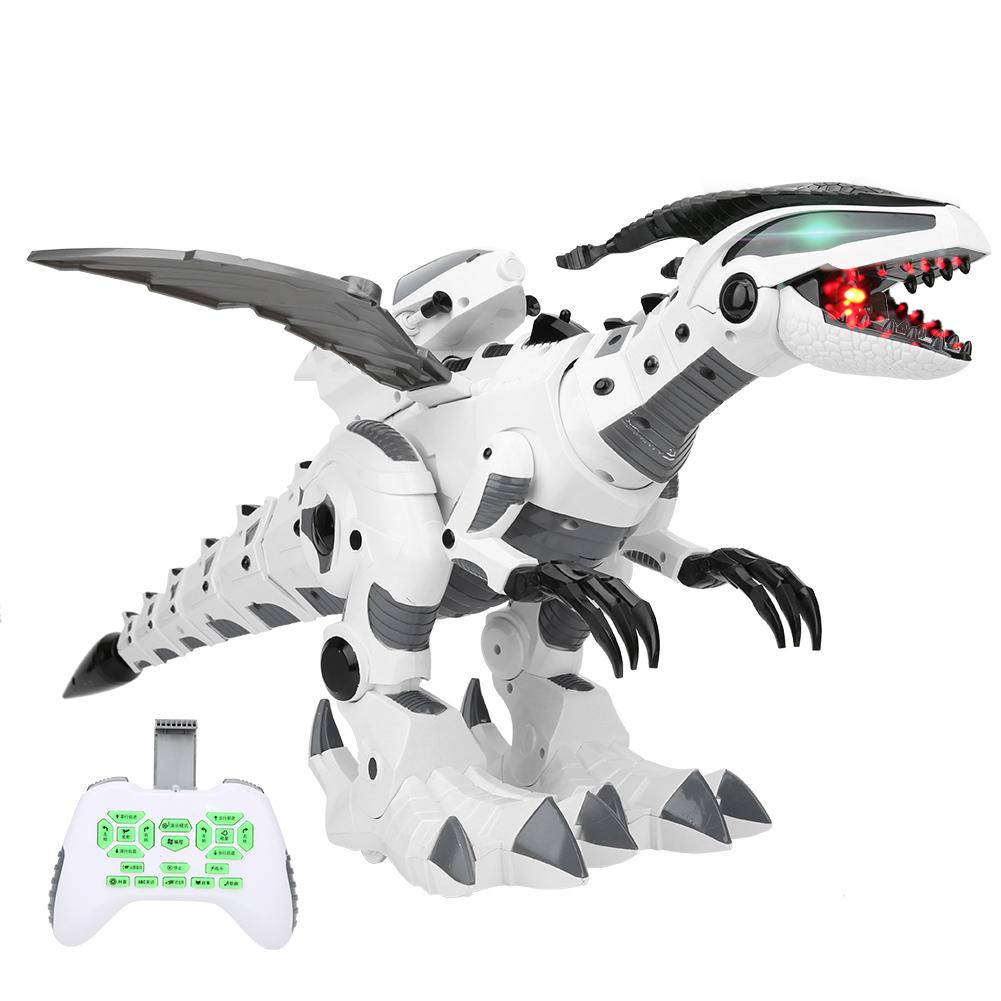 RC Dinosaur Robot Toy Programmable Interactive Remote Control Dinosaur ModelWhite