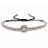 Design Leopardenkopf Männer Frauen Armband Einstellbar 4mm Perlen Pflastern Zirkon Bettelarmband Für Männer Frauen Schmuck Geschenk