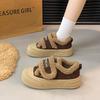 Thick-soled Velcro cotton shoes women's snow boots winter 2025 new plush thickened fluffy shoes warm board shoes