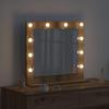 Rectangular Vanity Mirror In Artisan Oak Finish 60 X 55 X 18 Cm