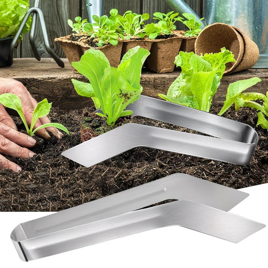 1pcs Stainless Steel Seedling Tongs – Minimizes Root Damage, for Transplanting & Moving Plants