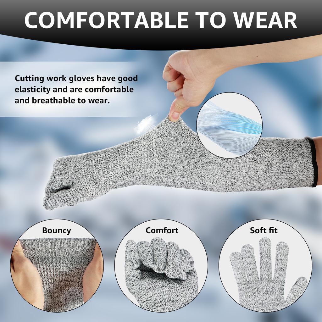 Mănuși respirabile HPPE rezistente la tăiere și perforare Mănuși de protecție pentru braț Manșon pentru braț Acoperire lungă pentru braț Siguranța muncii Protecție