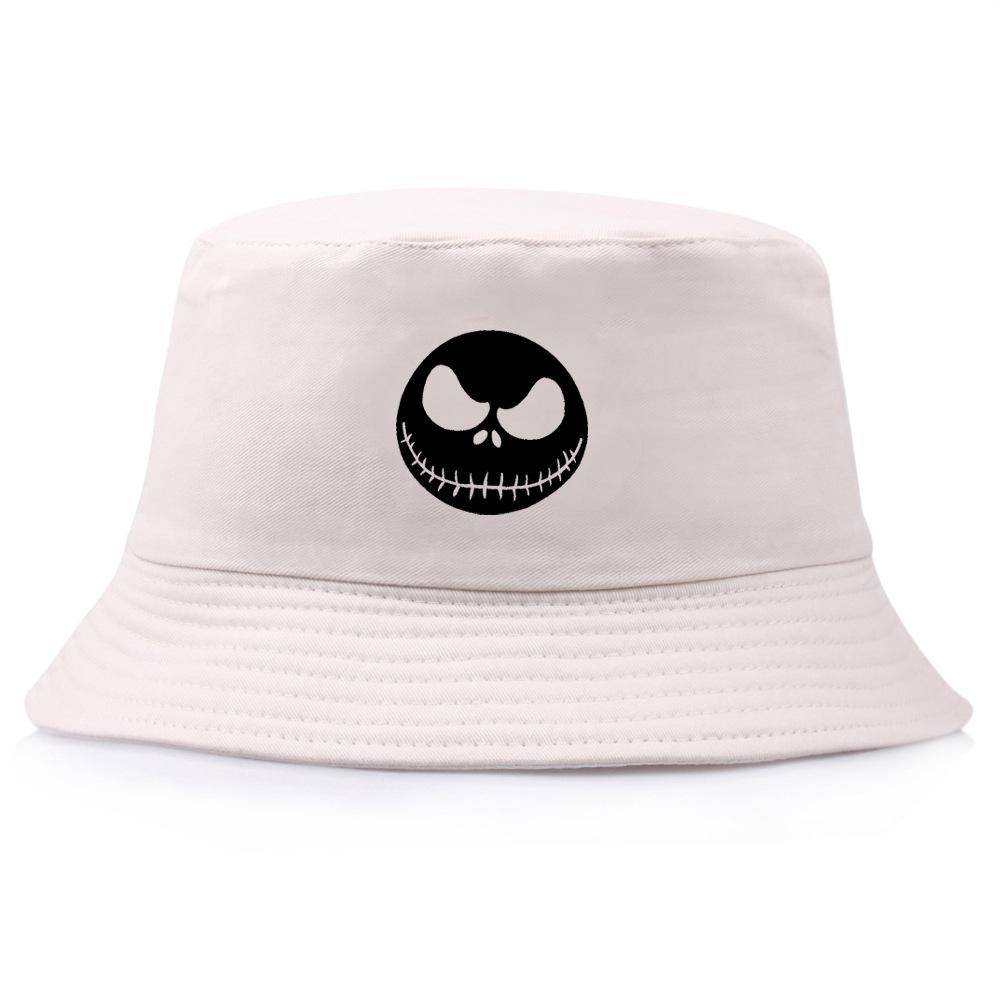 Fashion Grimace Bucket Hat Hip Hop Panama Caps Unisex Sun Visor Hats Wry Face Printed Cap Fisherman Hats Pumpkin Halloween Face