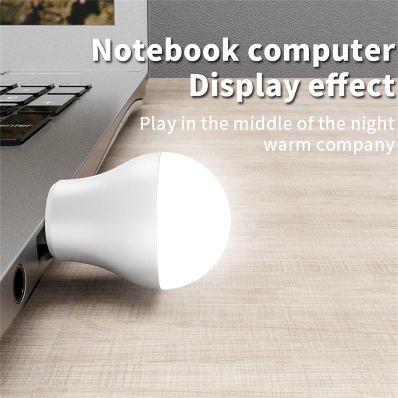 2pcs USB Plug Lamp Mini LED Night Light Book Light Computer Mobile Power Bank Charging Lamp 5V Eye Protection Reading Light