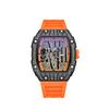 Barrel-Shaped Dial Full Diamond Watch Casual Calendar Quartz Watch