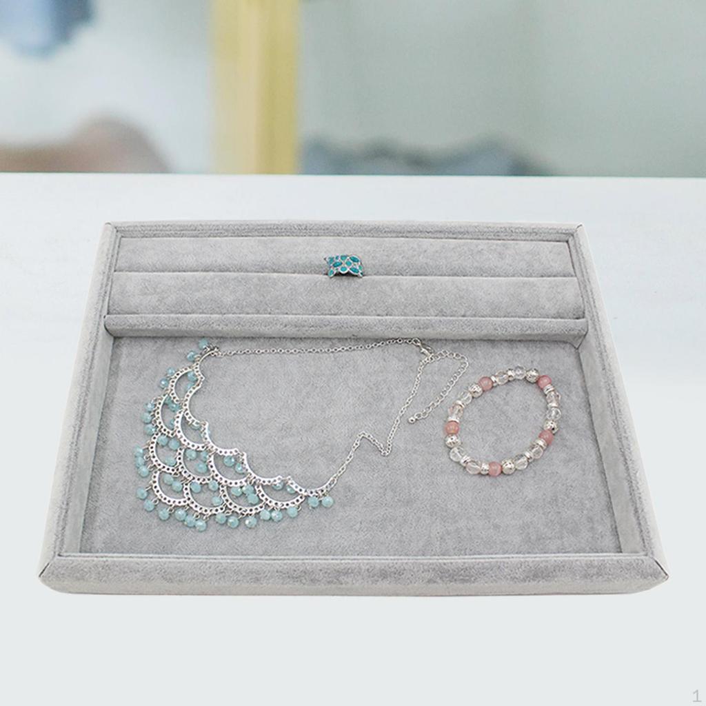 Jewelry Display Tray Necklace Bracelet Showcase Display,Elegant,Empty Plate Holder for