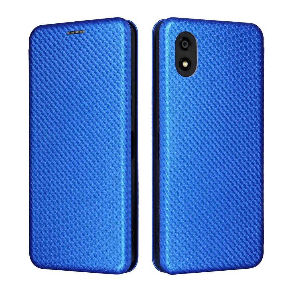 For Kantan Sumaho 4 A402ZT Case Carbon Fiber Texture Drop-Proof PU Leather Phone Cover