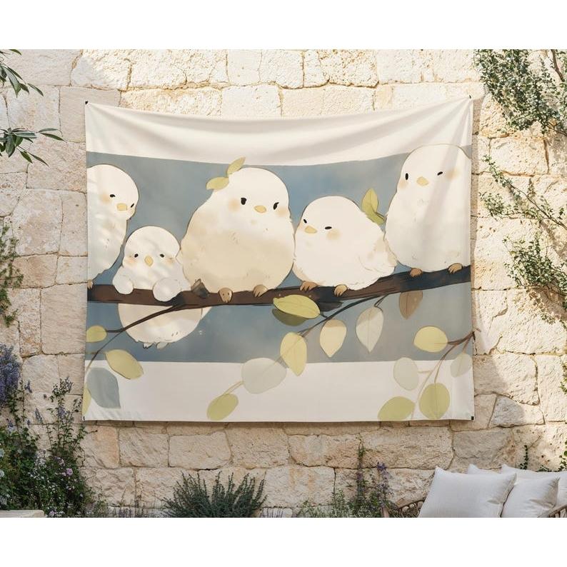 Birds in the children s room tapestry 75x100