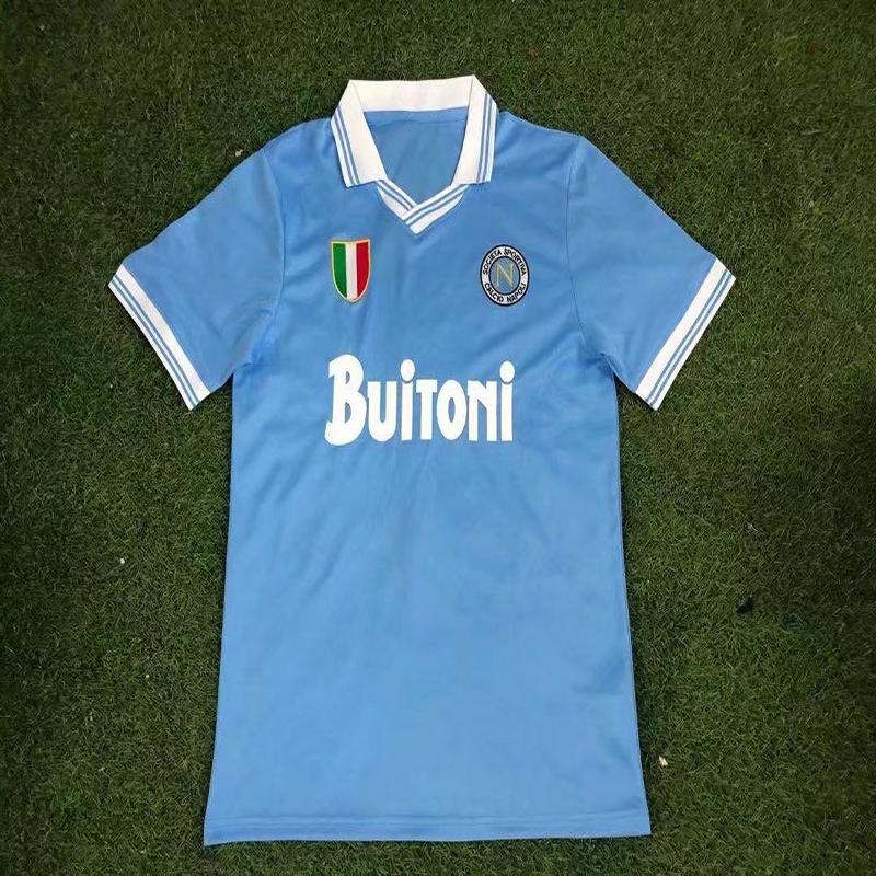 Tricou Napoli 1988-89 versiune retro Nr. 10 Maradona 90-91 tricou clasic de fotbal cu mânecă scurtă