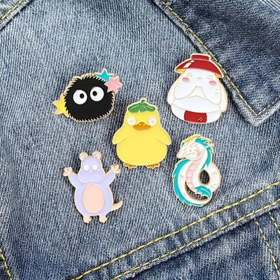 1pc Cartoon Simple Letter Anti-slip Enamel Pin Badge For Jeans Birthday Gift For Her