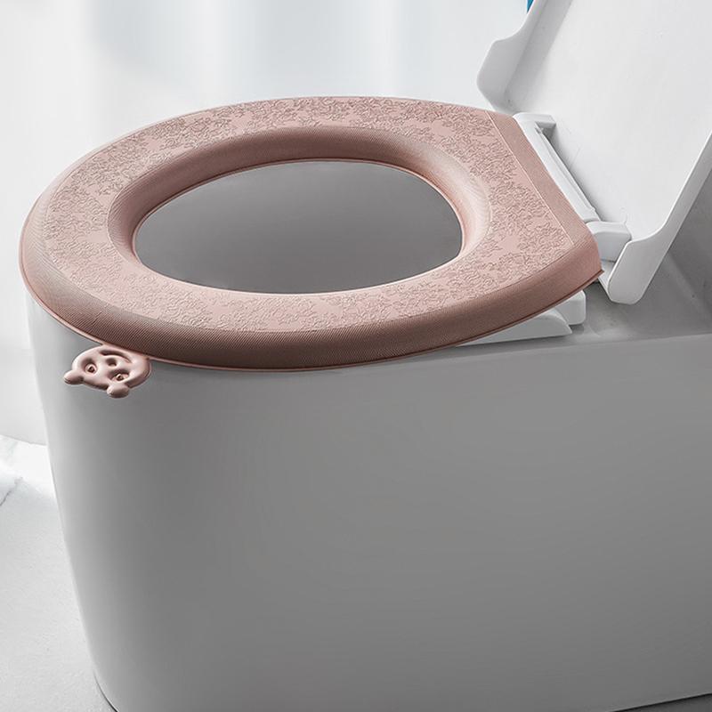 1Pc Toilet Seat Mat Soft Handheld Lift Washable EVA Universal Closestool Cushion Waterproof Four Seasons Thickened Bathroom
