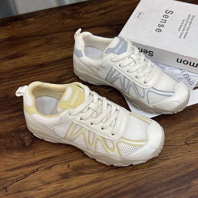 [Fanfuna] Mesh Forrest Gump Schoenen Dames Zomer 2025 Nieuw Ronde Neus Dikke Zool Ademend Dun Casual Sport Trends
