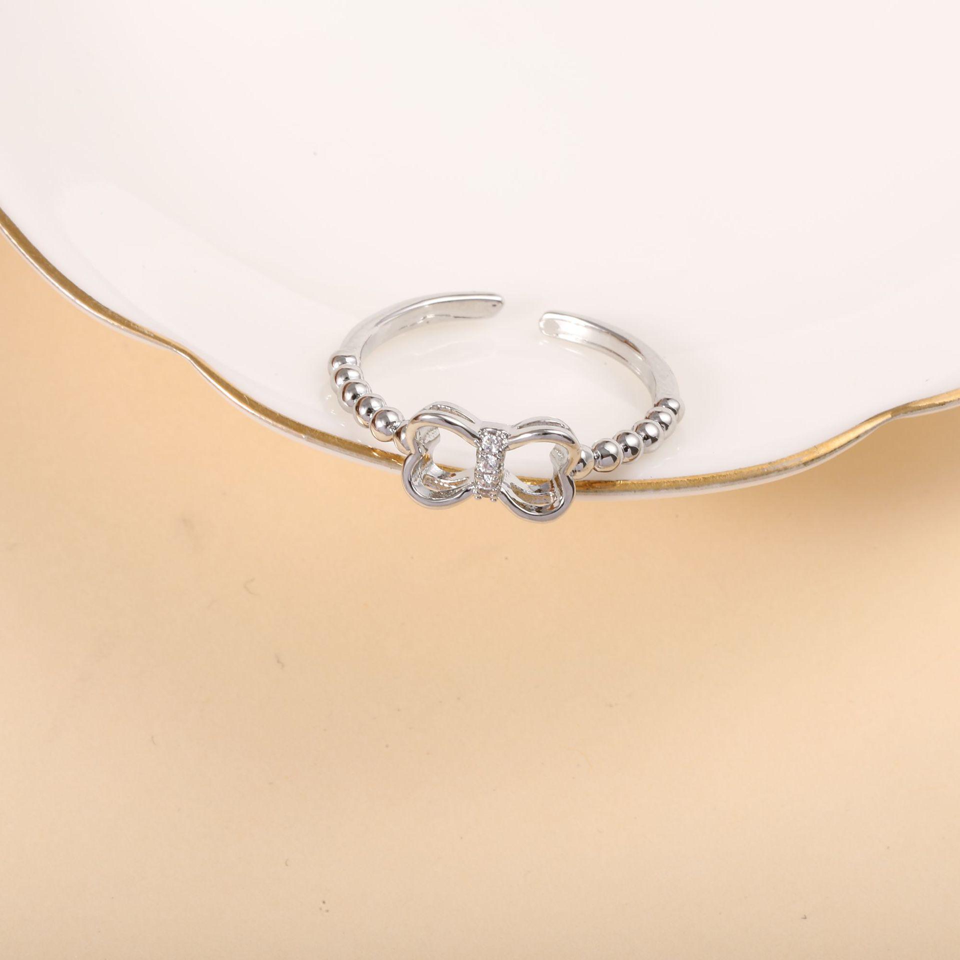 Позолоченное 18-каратным золотом кольцо-бабочка с узлом, инкрустированное микро-камнями, свежая имитация свадебных украшений