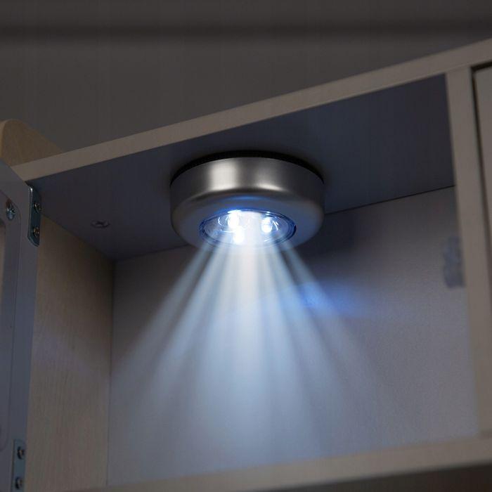 Lot De 3 Lampes LED Tactiles Autocollantes À Piles, Lumière Blanche, Argenté - Kinderplay (LED3)