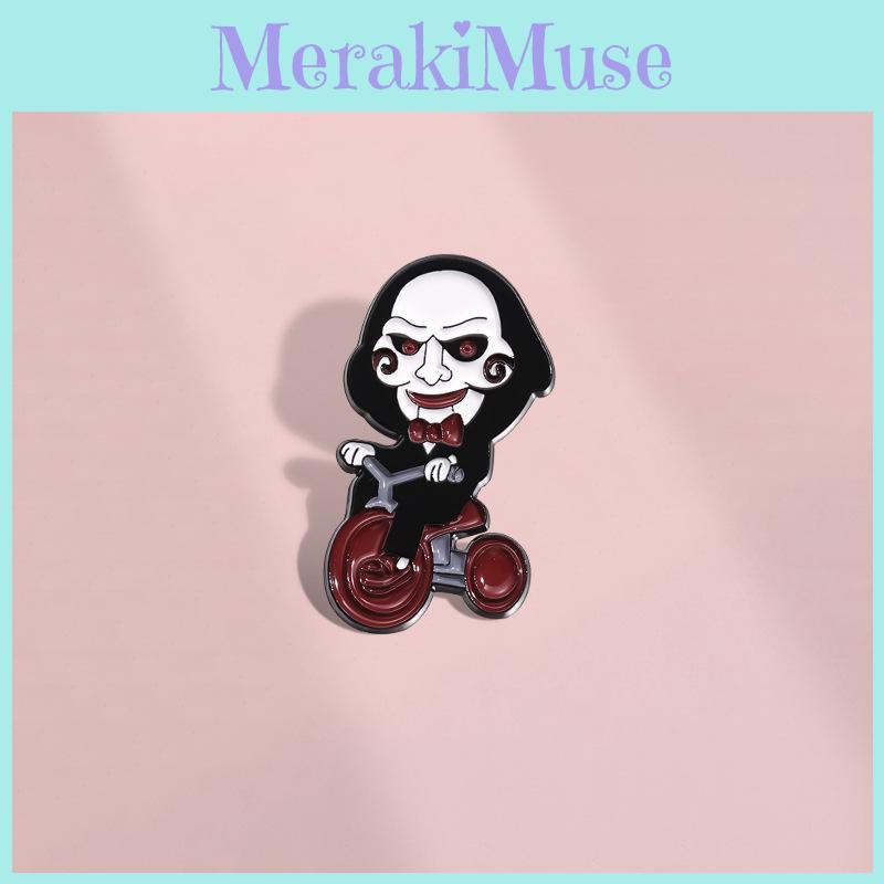 Creative Halloween Series Brooch Featuring Terrifying Cartoon Character Designs And Dark Metal Accents For Collectors And Fans