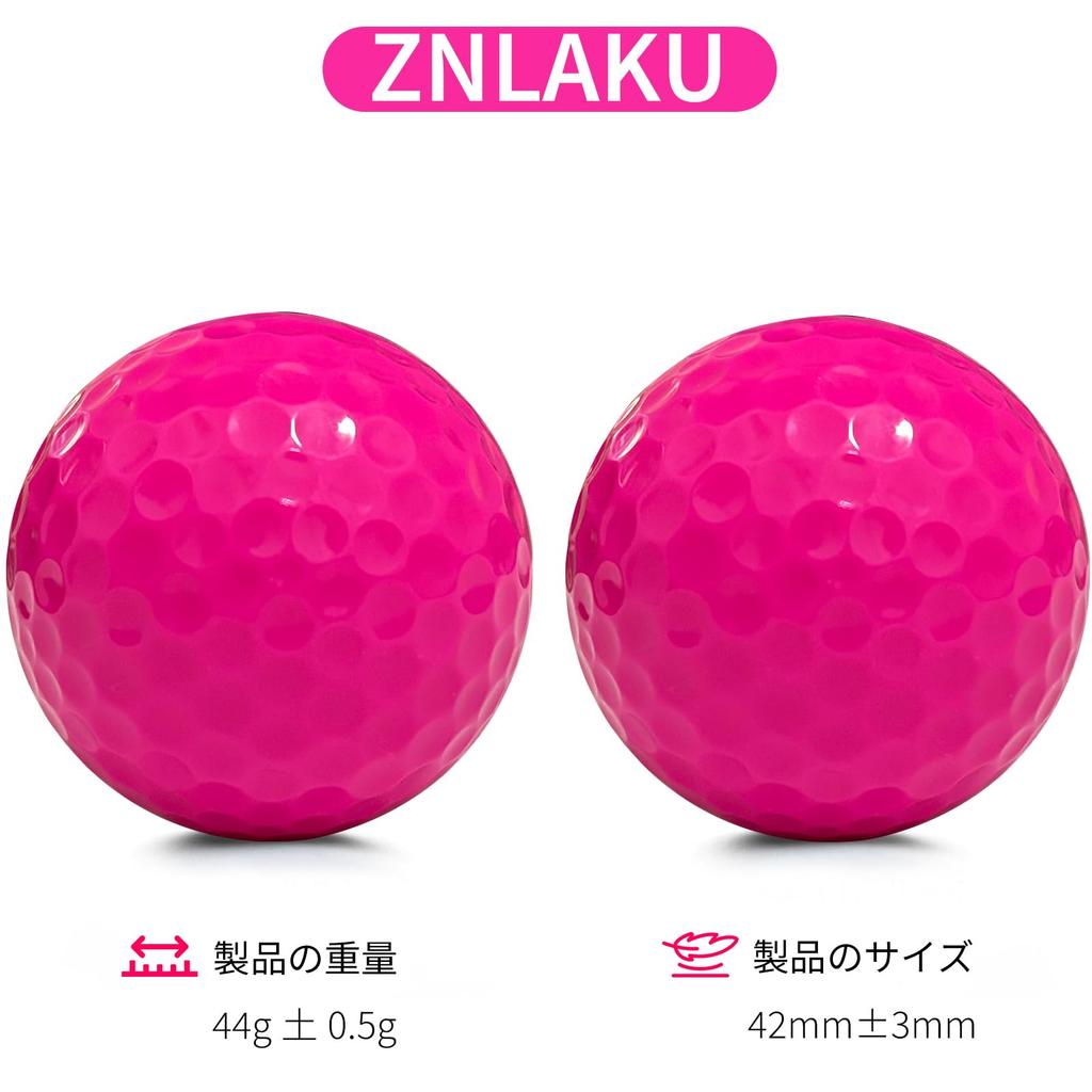 Znlaku Color Golf Combines Distance and High Rebound Eye-catching Ball, 2-Piece Construction,