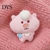 Decorative Hanging Ornament Cartoon Pig Plush Pendant for Backpacks, Stuffed Animal Bag Charm Schoolbag Decoration with Ball Chain, Soft Keychain