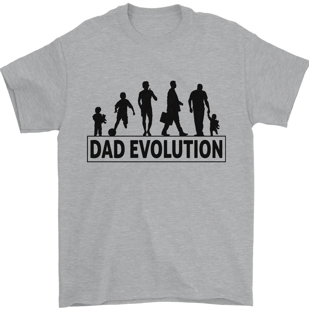 Dad Evolution Fathers Day Mens T-shirt Cotton L