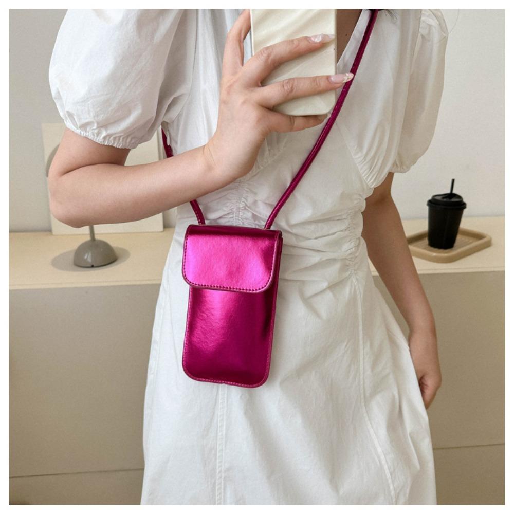 Casual Women Bags Pu Wallets Solid Color Cell Phone Purse Lady Crossbody Shoulder Bag Handbag Female Money Bags Messenger Bag