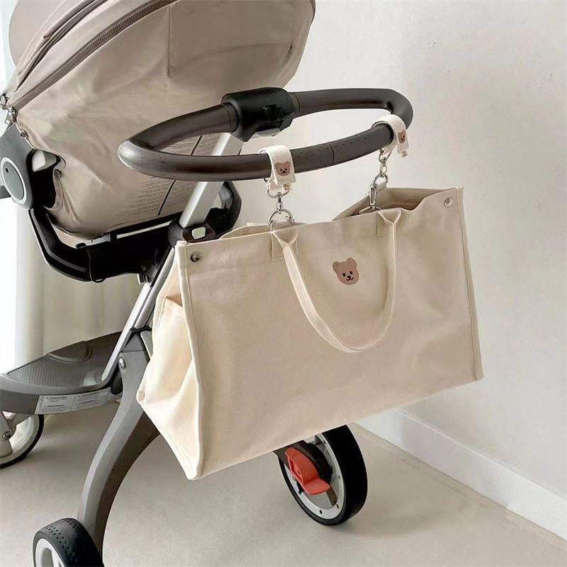 ins Korean Mommy Bag New Multifunctional Large Capacity Going Out Maternal and Infant Bag Portable Canvas