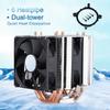 Quiet 4pin 6 Heatpipe CPU Cooler Dual tower Air Cooling 800 2200 Revolution Heatpipe CPU Cooler