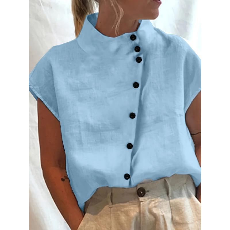 GMXIA Damenmode Lässig Einfarbig Druck Blusen & Hemden