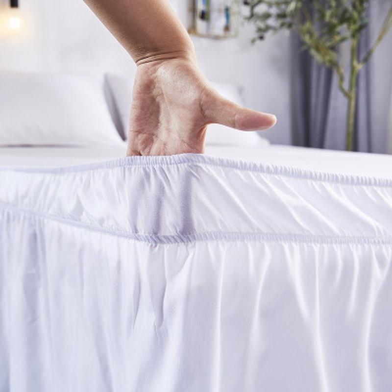 Hotel Bed Shirts Elastic Bed Skirt Dust Ruffle Pastoral Style Fit Bedspread Queen Bed Skirt  Ruffled Bed Skirts