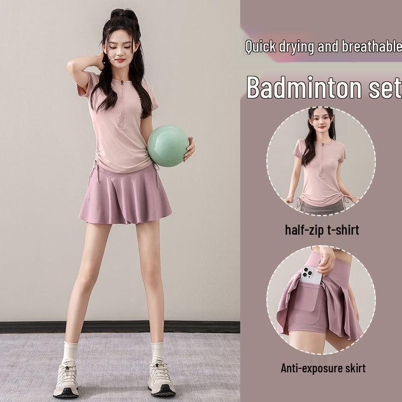 Damen-Tennis- und Sportbekleidung Sommer 2025: Badminton-T-Shirt, Laufshirt, Yoga-Outfit, Fitness-Rock & -Hose