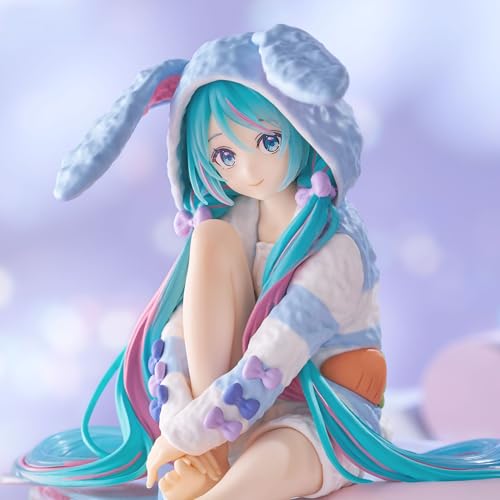 Hatsune Miku Series Noodle Stopper Figure Bunny Ear Pajamas Blue Ver.