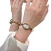 AIMANA Women's Oval Quartz Bracelet Watch: Small Dial, Roman Numerals, Light Luxury Style.