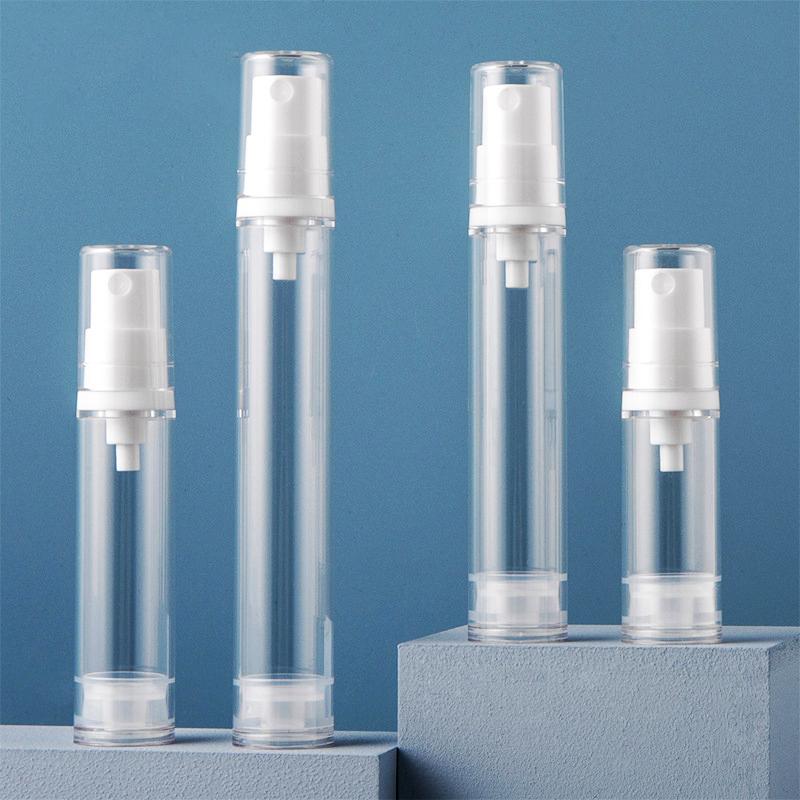 

Вакуумная дорожная многоразовая бутылка 5 мл, 10 мл, 12 мл, 15 мл, вакуумная бутылка-распылитель для лосьона, косметическая упаковка, контейнер для разлива жидкости 5ml