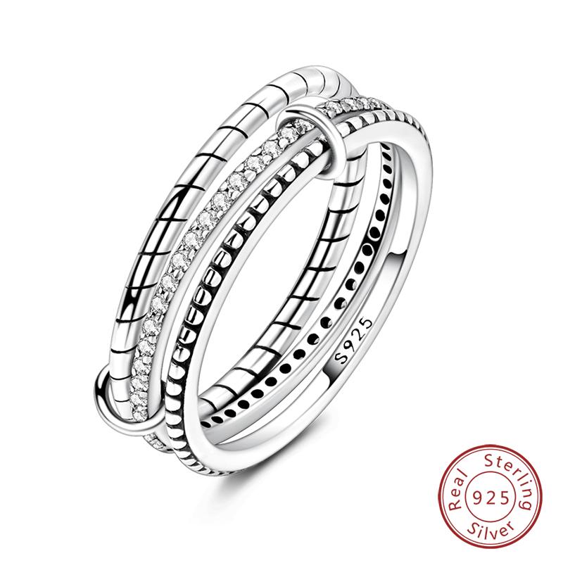 925 Silver Heart Shaped Infinite Minimalist Rings Hollow Celtic Knot Rings For Women Elegant Engagement Wedding Jewelry