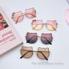 Kids' Cute Cat Frame Sunglasses - Metal Street Style with Bowknot, Perfect for Boys and Girls