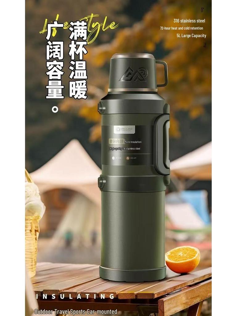 316 Large Capacity Outdoor Stainless Steel Insulated Sports Teapot and Water Cup