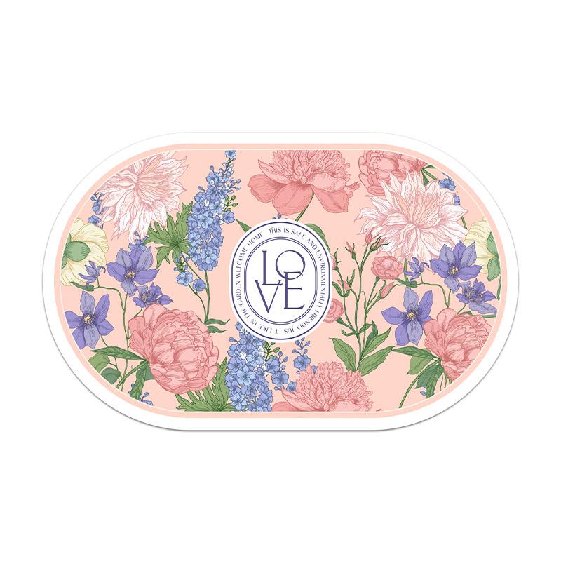 

Роскошный цветочный коврик для ванной Коврик для ванной Противоскользящие коврики для ног в душе Впитывающий быстросохнущий ковер Коврики для туалета Коврик для ванной 40cmx60cm