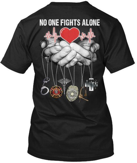

No One Fights Alone T-Shirt Made in the USA Size S to 5XL 4XL