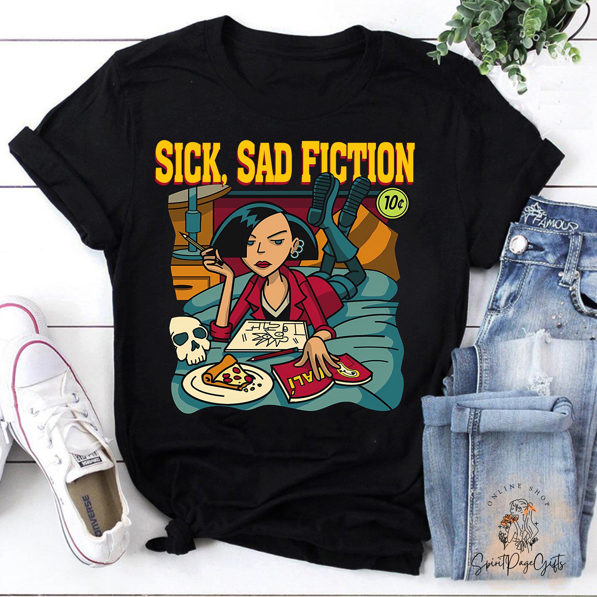 Sick Sad Novels Jane Lanes Classic Tshirt Pulp Fiction Tshirt Sick Sad World Tshirt Daria Lane Tshirt S